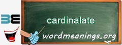 WordMeaning blackboard for cardinalate